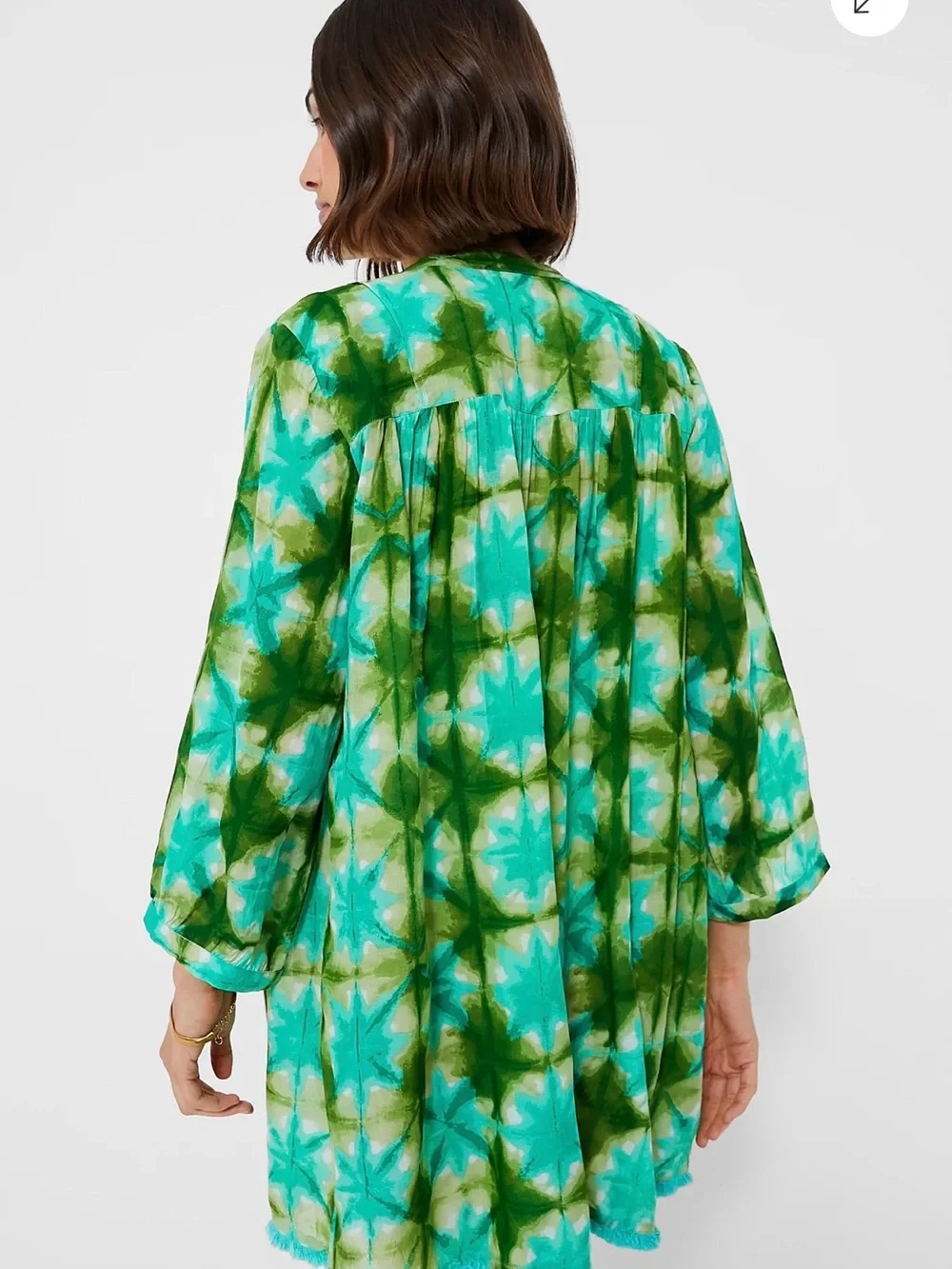 Tuckernuck Seafoam Medallion Bondi Coverup Caftan Size Medium Blue Green